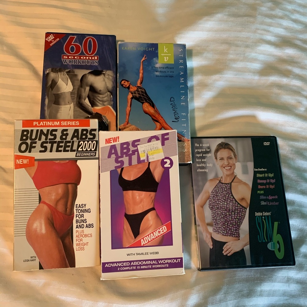5 Exercise videos. 4 VHS 1 DVD. SMOKE FREE HOME